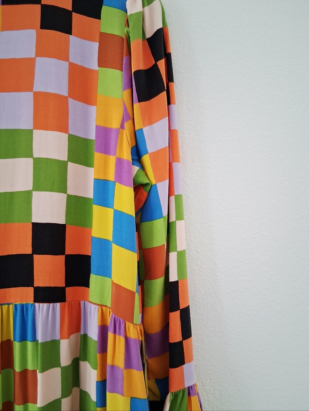 Nooworks Olive Long Sleeve Maxi Shirt Dress Carnival Multi - Picture 8 of 15